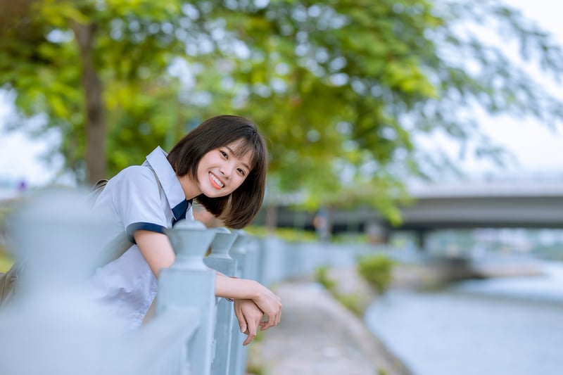 Student studying